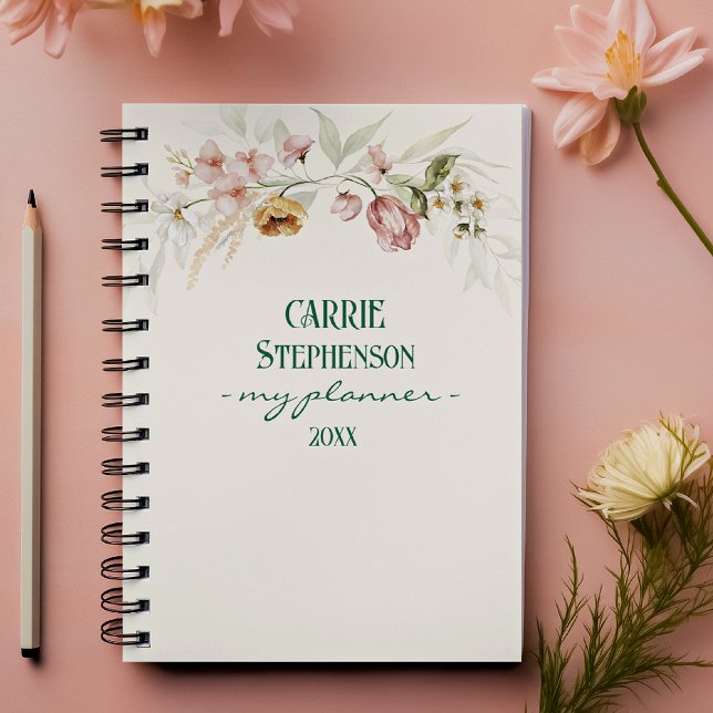 Watercolor 1600s Art Floral Spiral Planner (Créateur téléchargé)