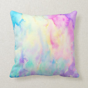 Watercolor-abstraktes Muster-Kissen Kissen