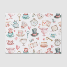 Watercolor Alice Pattern  Seidenpapier