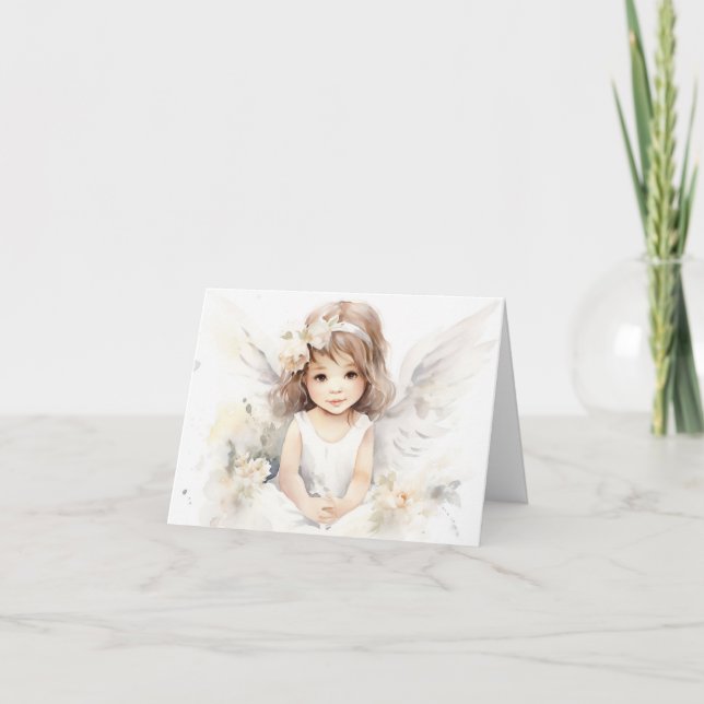 Watercolor Angel Girl (Vorderseite)