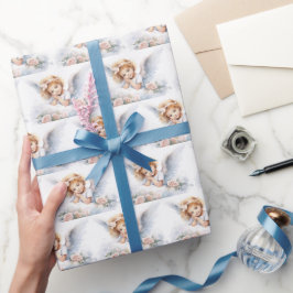 Watercolor Angel Girl Geschenkpapier