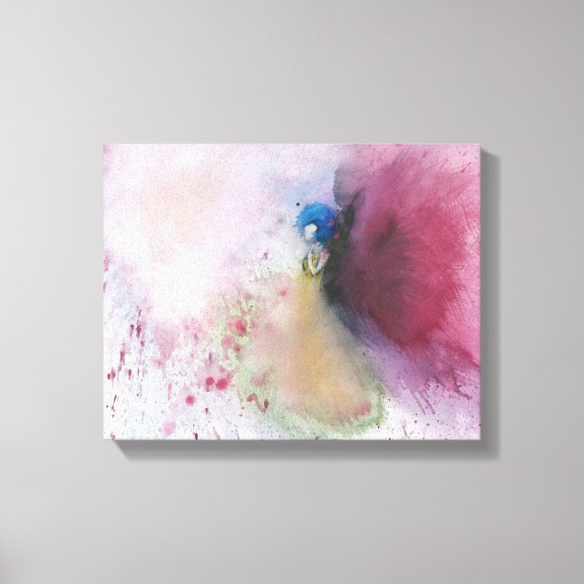 Watercolor Angel Leinwanddruck (Vorderseite)
