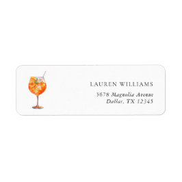 Watercolor Aperol Spritz Brautparty Adresse