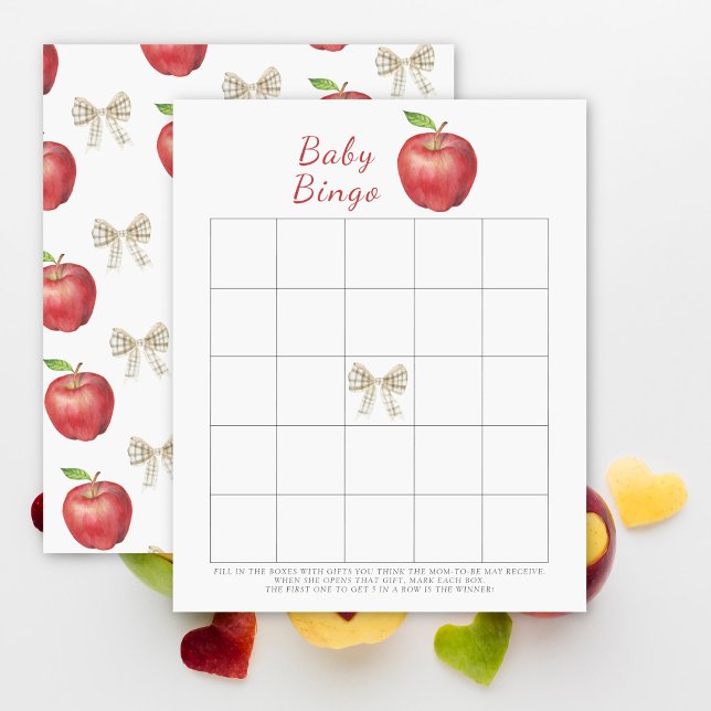 Watercolor Apple Baby Bingo Spiel (Von Creator hochgeladen)