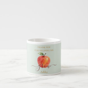 Watercolor Apple Teacher - Danke, Geschenk Espressotasse