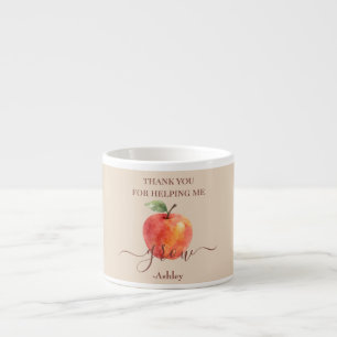 Watercolor Apple Teacher - Danke, Geschenk Espressotasse