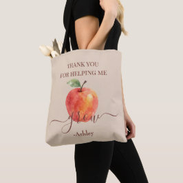 Watercolor Apple Teacher - Danke, Geschenk Tasche
