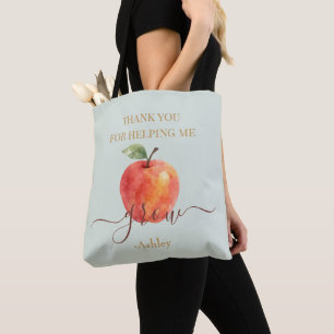 Watercolor Apple Teacher - Danke, Geschenk Tasche