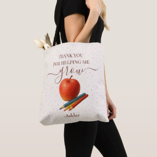 Watercolor Apple Teacher - Danke, Geschenk Tasche