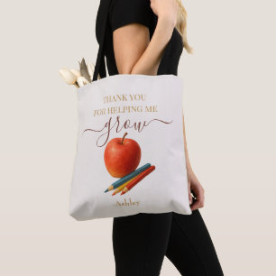 Watercolor Apple Teacher - Danke, Geschenk Tasche