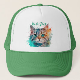 Watercolor Art Purr-fect Cat Truckerkappe