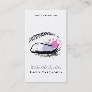 Watercolor-Augenlider Lash-Verlängerungssymbol Visitenkarte