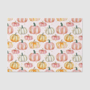 Watercolor Autumn Pumpkin Pattern Fall Decoupage Seidenpapier