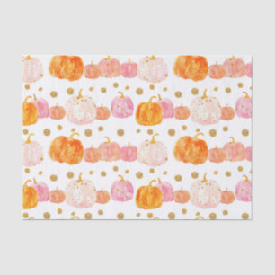 Watercolor Autumn Pumpkin Pattern Fall Decoupage Seidenpapier