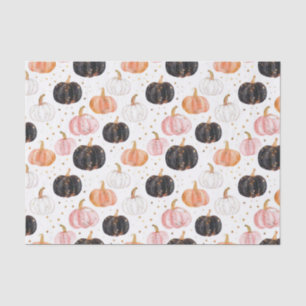 Watercolor Autumn Pumpkin Pattern Fall Decoupage Seidenpapier