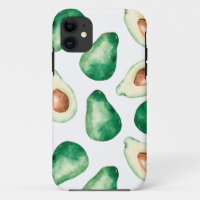Watercolor Avocado Pattern