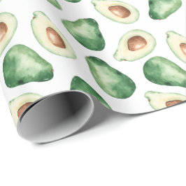 Watercolor Avocado Pattern Geschenkpapier