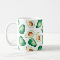 Watercolor Avocado Pattern
