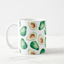 Watercolor Avocado Pattern Kaffeetasse