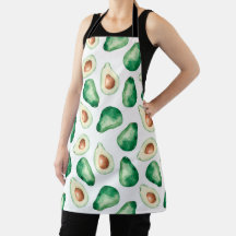 Watercolor Avocado Pattern