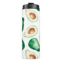 Watercolor Avocado Pattern