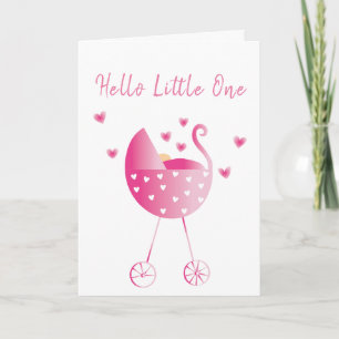 Watercolor Baby Carriage Herzlichen Glückwunsch Ro Karte