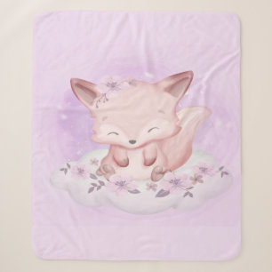 Watercolor Baby Fox Liebhaber   Geschenk für Baby Sherpadecke