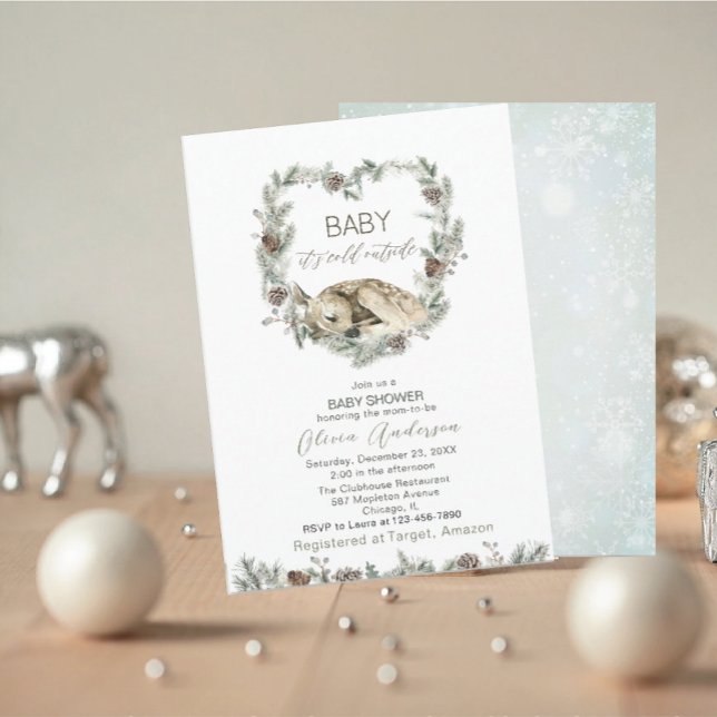 Watercolor Baby seine kalte Außendusche Einladung (Von Creator hochgeladen)