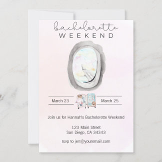 Watercolor Bachelorette Wochenende Einladung