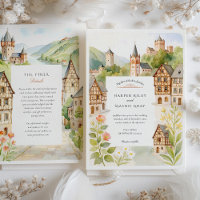 Watercolor BACHERACH Deutschland Wedding