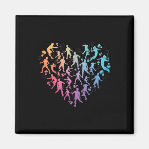 Watercolor Badminton Player Team Shuttle Liebhaber Magnet