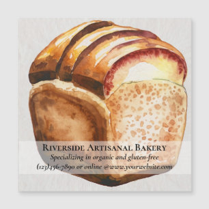 Watercolor Bakery Business Magnetic Card Magnetkarte