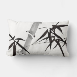 Watercolor bamboo art lendenkissen