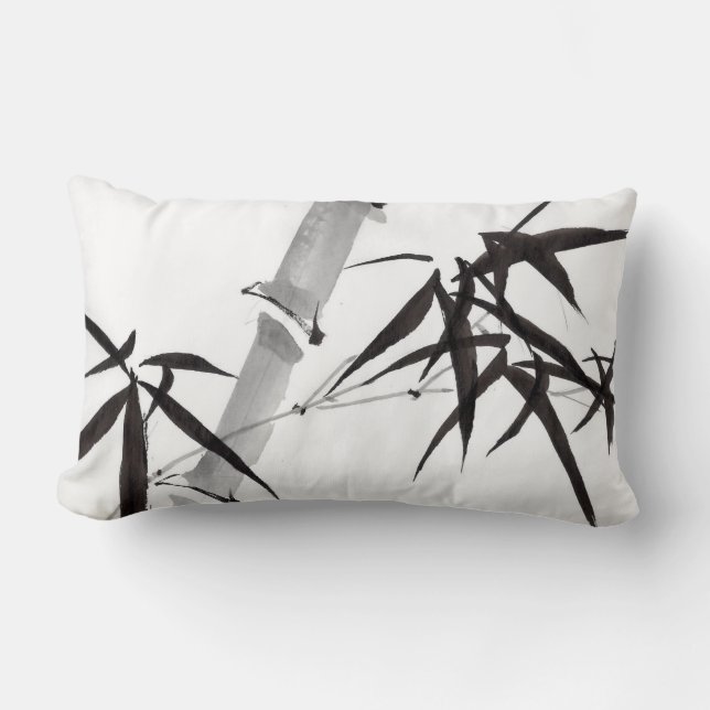 Watercolor bamboo art lendenkissen (Vorderseite)