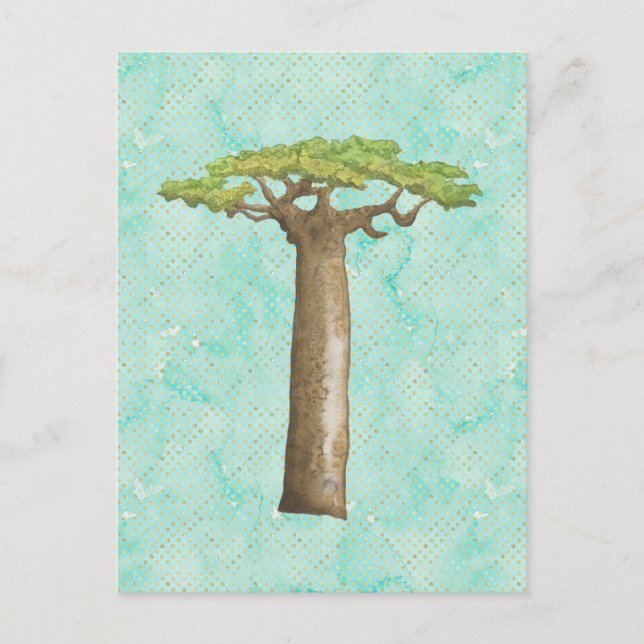 Watercolor Baobab Tree Postkarte (Vorderseite)