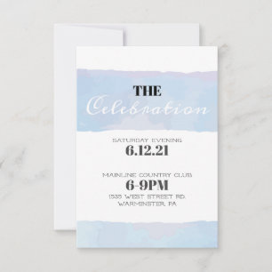 WATERCOLOR Bar Bat mitzvah Répondre Carte Réceptio