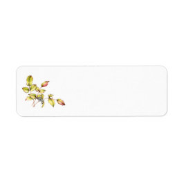 Watercolor barberry return address label
