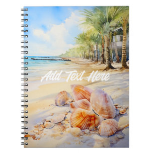 Watercolor Beach avec Carnet Seashells