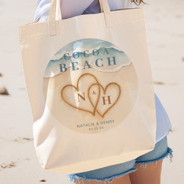 Watercolor Beach Hochzeit Begrüßung Tote Tasche (Wedding Beach Bag )