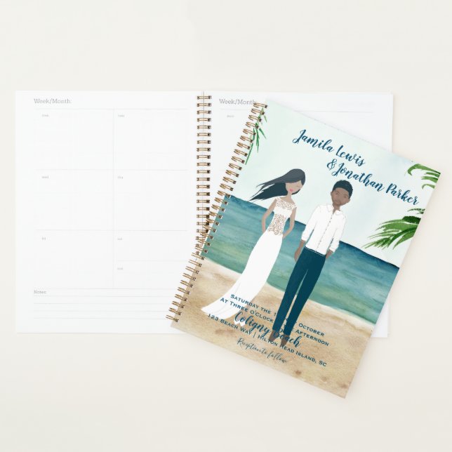 Watercolor Beach Hochzeitsplaner Planer (Anzeige)