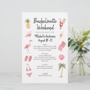 Watercolor Beach Junggesellinnen-Wochenend-Itinera