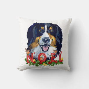 Watercolor Bernese Mountain Dog Weihnachten Kissen