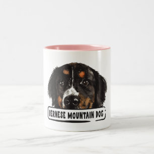 Watercolor Bernese Mountain Dog Zweifarbige Tasse