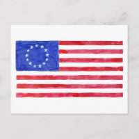Watercolor Betsy Ross Flag