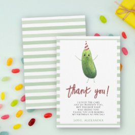 Watercolor Big Dill Erste Geburtstagsparty Dankeskarte