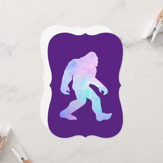 Watercolor Bigfoot       (Vorderseite/Rückseite Beispiel)