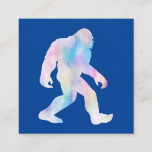 Watercolor Bigfoot Quadratische Visitenkarte