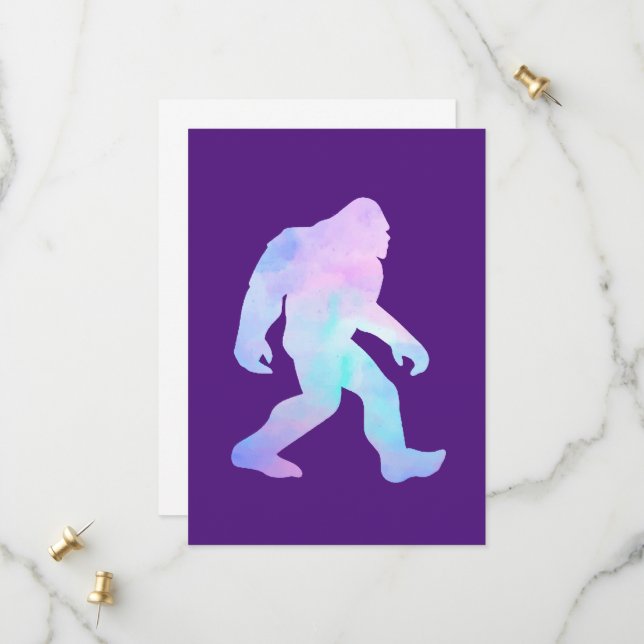 Watercolor Bigfoot       Save The Date (Vorderseite/Rückseite Beispiel)