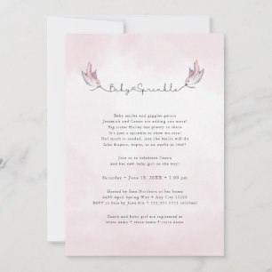 Watercolor Birds Baby-Sprinklover  Einladung
