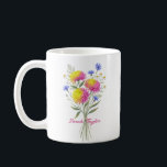 Watercolor Birth Flower Chrysanthemum Custom Kaffeetasse<br><div class="desc">Celebrate a special connection with our Watercolor Birth Flower Personalized Mug. Featuring a floral illustration that represents the unique beauty of their birth month, this mug blends artistic flair with everyday functionality. The soft, ethereal watercolor textures pop against the crisp ceramic, creating a piece that feels more like a work...</div>